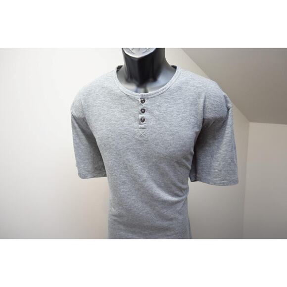Volcom Henley Tee Shirt Cotton Poly Blend Gray Short Sleeve Mens Size XL - Picture 1 of 8